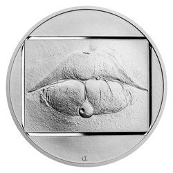 Stříbrná uncová medaile Jan Saudek - Marie č.1 proof