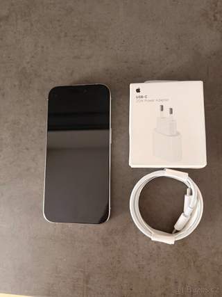 Apple iPhone 15 Pro 128GB Bílý titan -TOP STAV