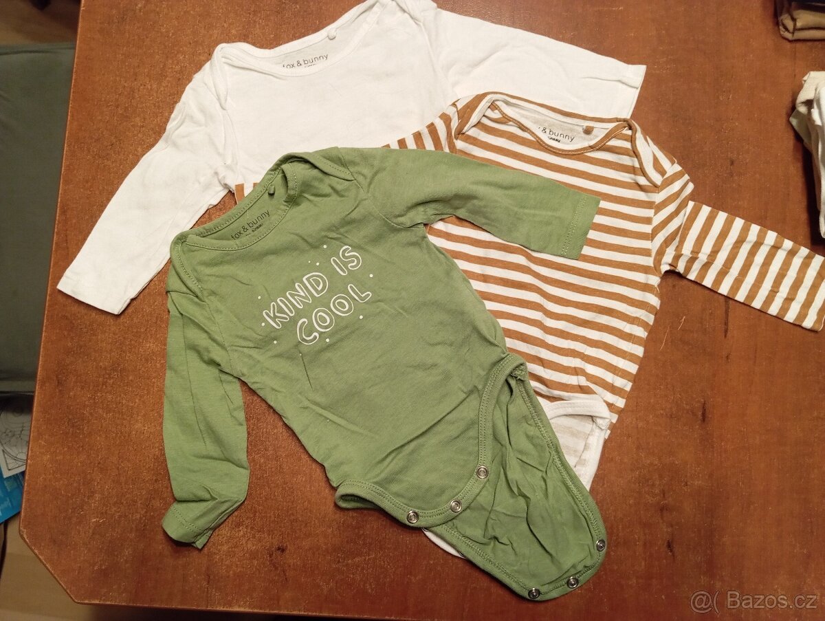 Set 3 ks body s dlouhým rukávem vel 62