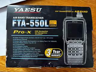 YAESU FTA-550L, Letecká radiostanice