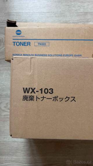 Originální černý toner TN-322+odpadní nádobka WX-103 pro Kon
