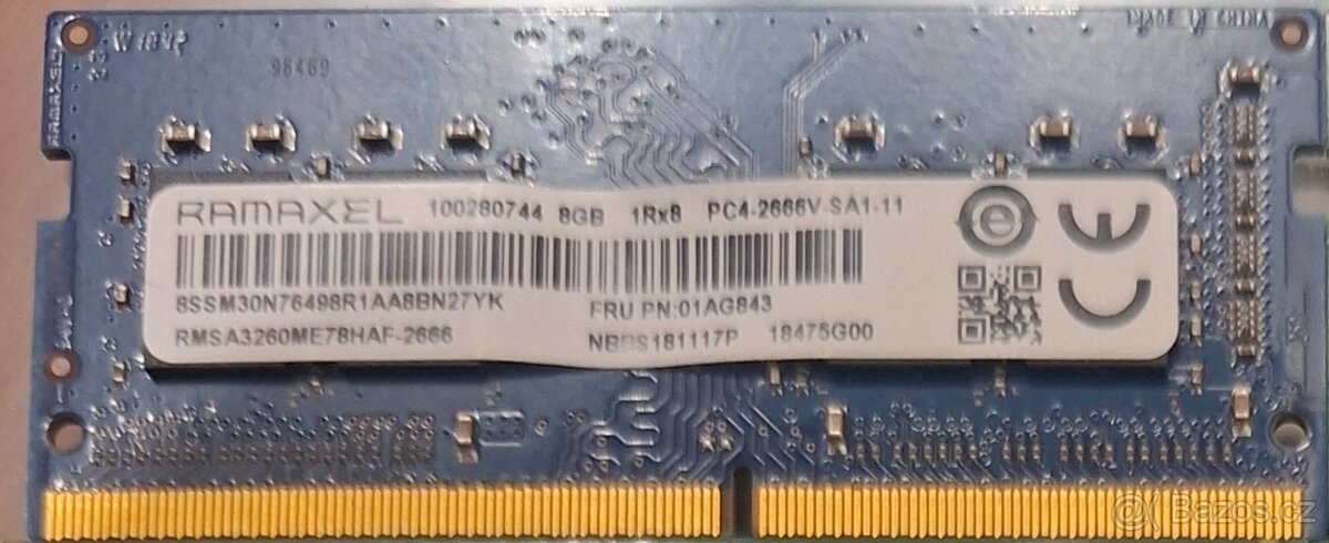 RAM 8GB DDR4 2666MHz RAMAXEL RMSA3260ME78HAF-2666