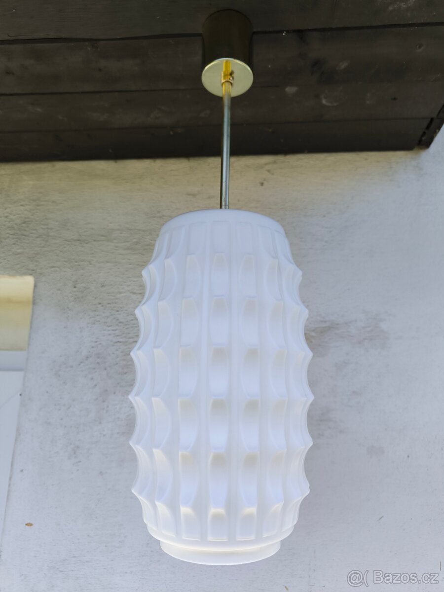Retro lustr z opálového skla - Brusel 60. léta