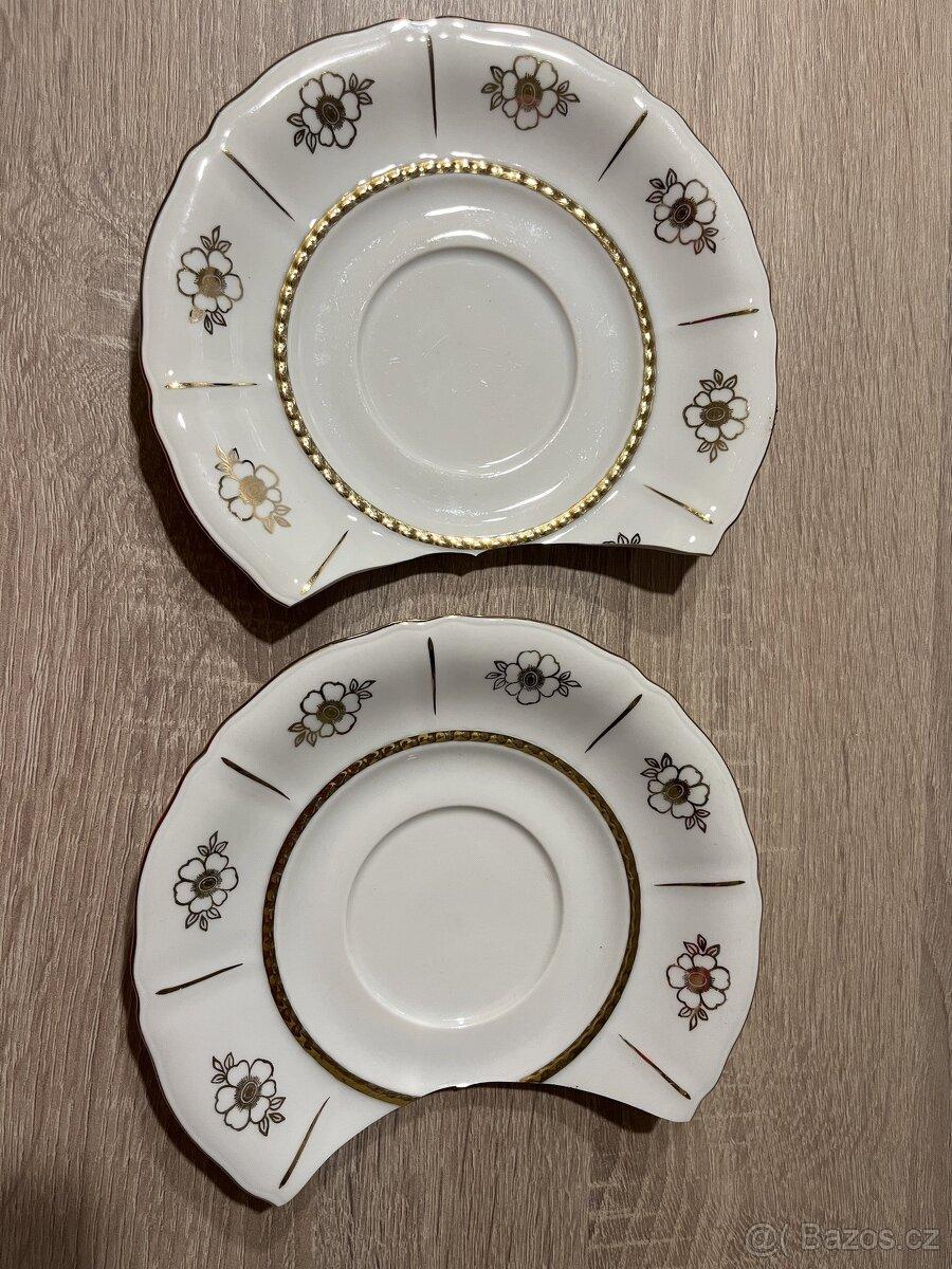 Starožitný podšálek, šálek, hrneček, porcelan, retro