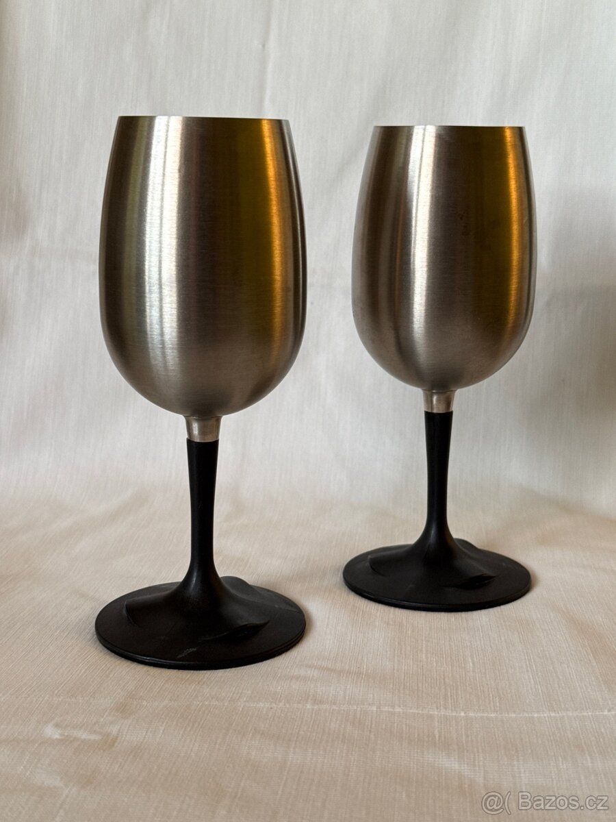 Nerezové skládací sklenice na víno GSI – ideální na cesty 🍷