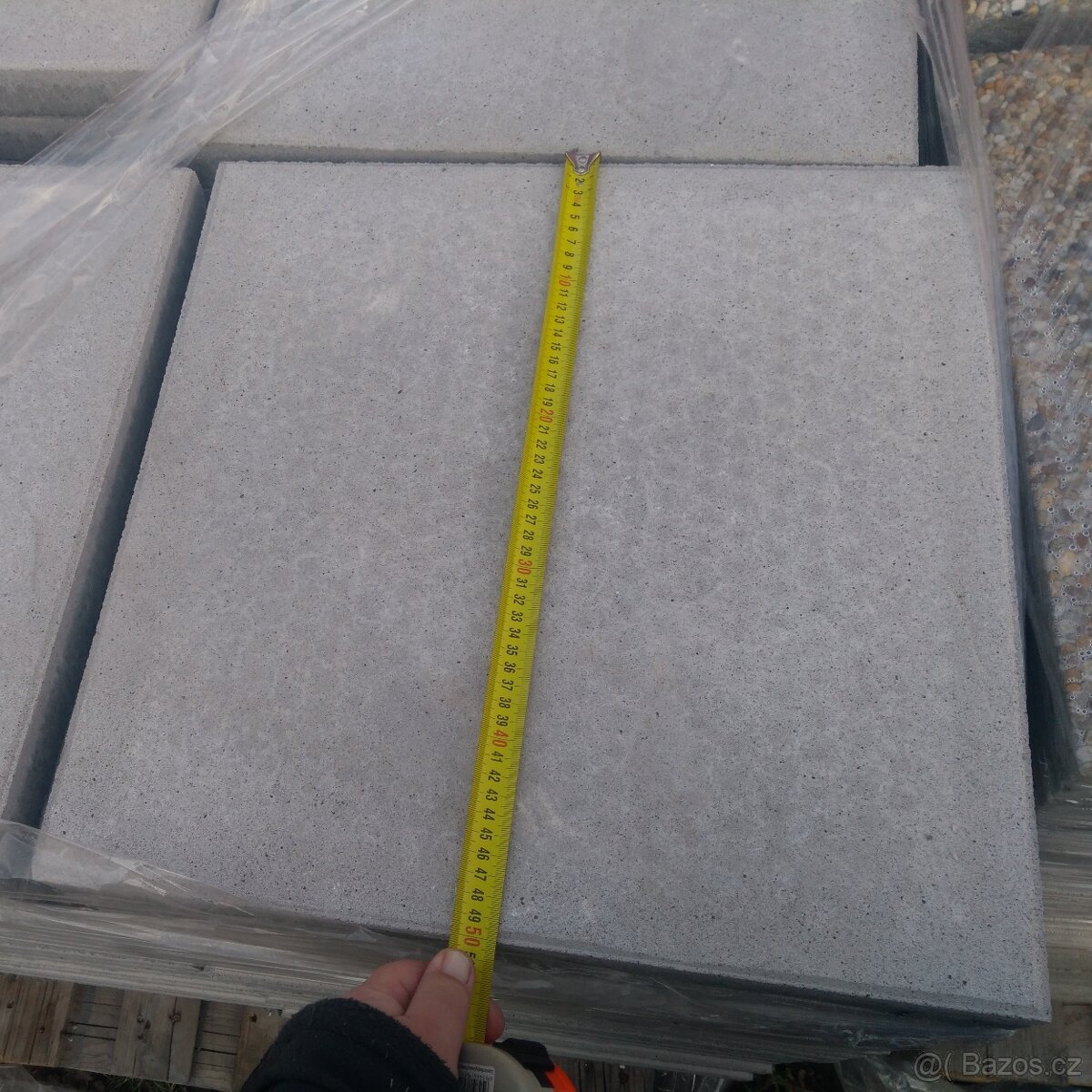 VEKOFORMÁTOVÁ BETONOVÁ DLAŽBA HLADKÁ 50x50x5 (2-jakost