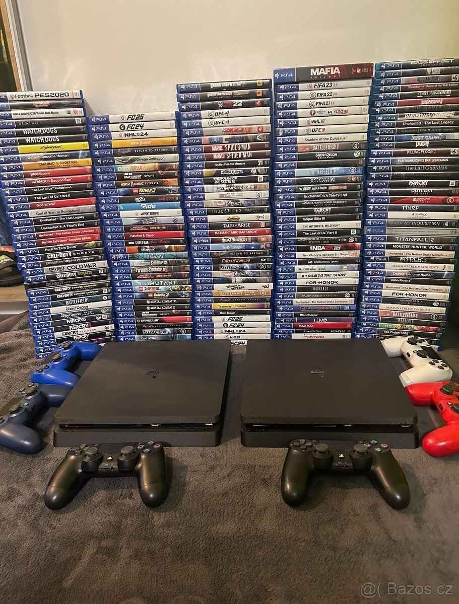 -Sony playstation 4 slim - jet black (model cuh 22xx)