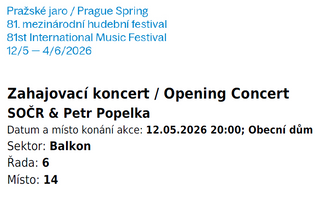 Pražské jaro - I. zahajovací koncert 12.5.2026