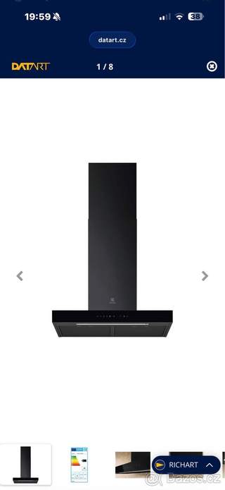 Odsavač par Electrolux Série 700 LFT816K černý