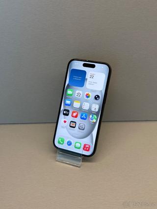 APPLE IPHONE 15 128GB ČERNÝ, BATERIE 96%, ZÁRUKA
