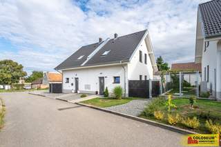 Hrušovany nad Jevišovkou, novostavba RD 4+kk, parkovací stán