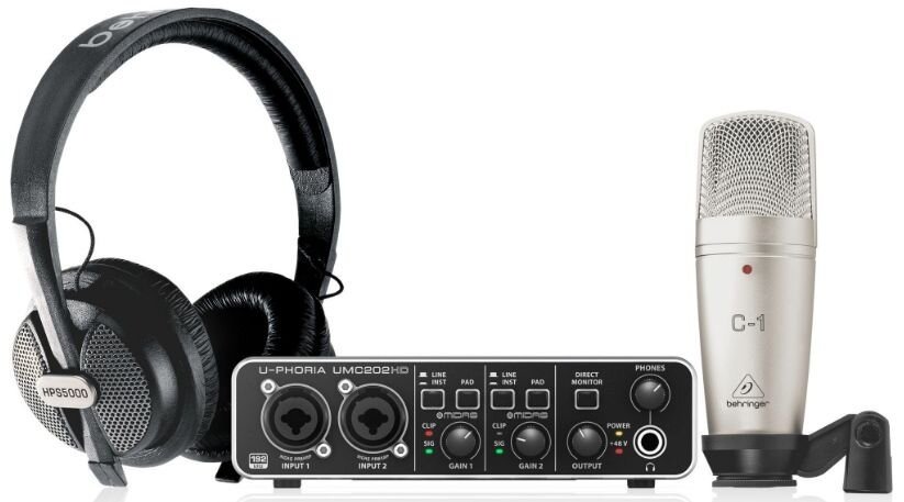 Nahrávací set Behringer U-PHORIA Studio Pro + kabel