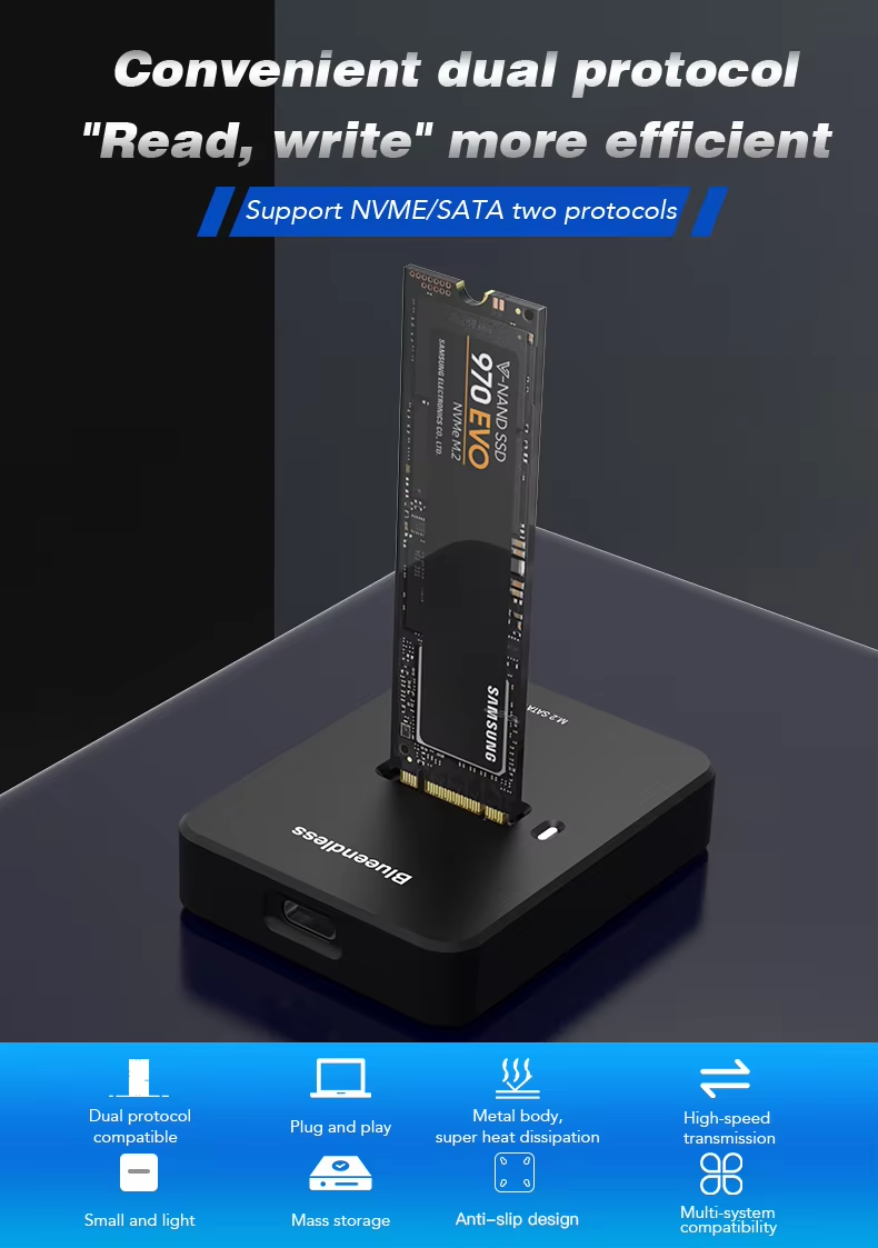 Externí box SSD NVMe M2 10 Gbps USB Typ C 3.2