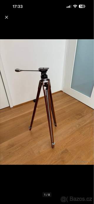 Starožitný dřevěno-kovový stativ