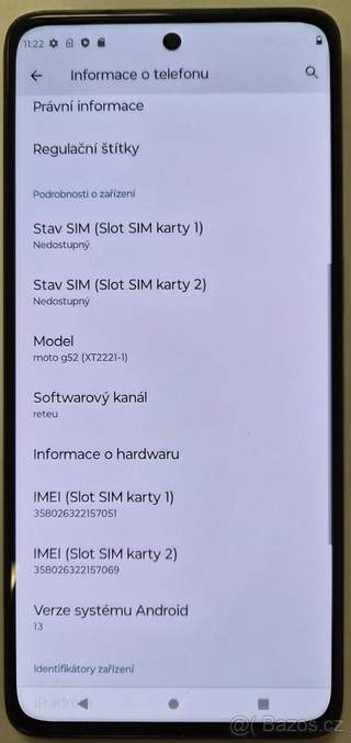 Motorola G52 4/128 GB, komplet