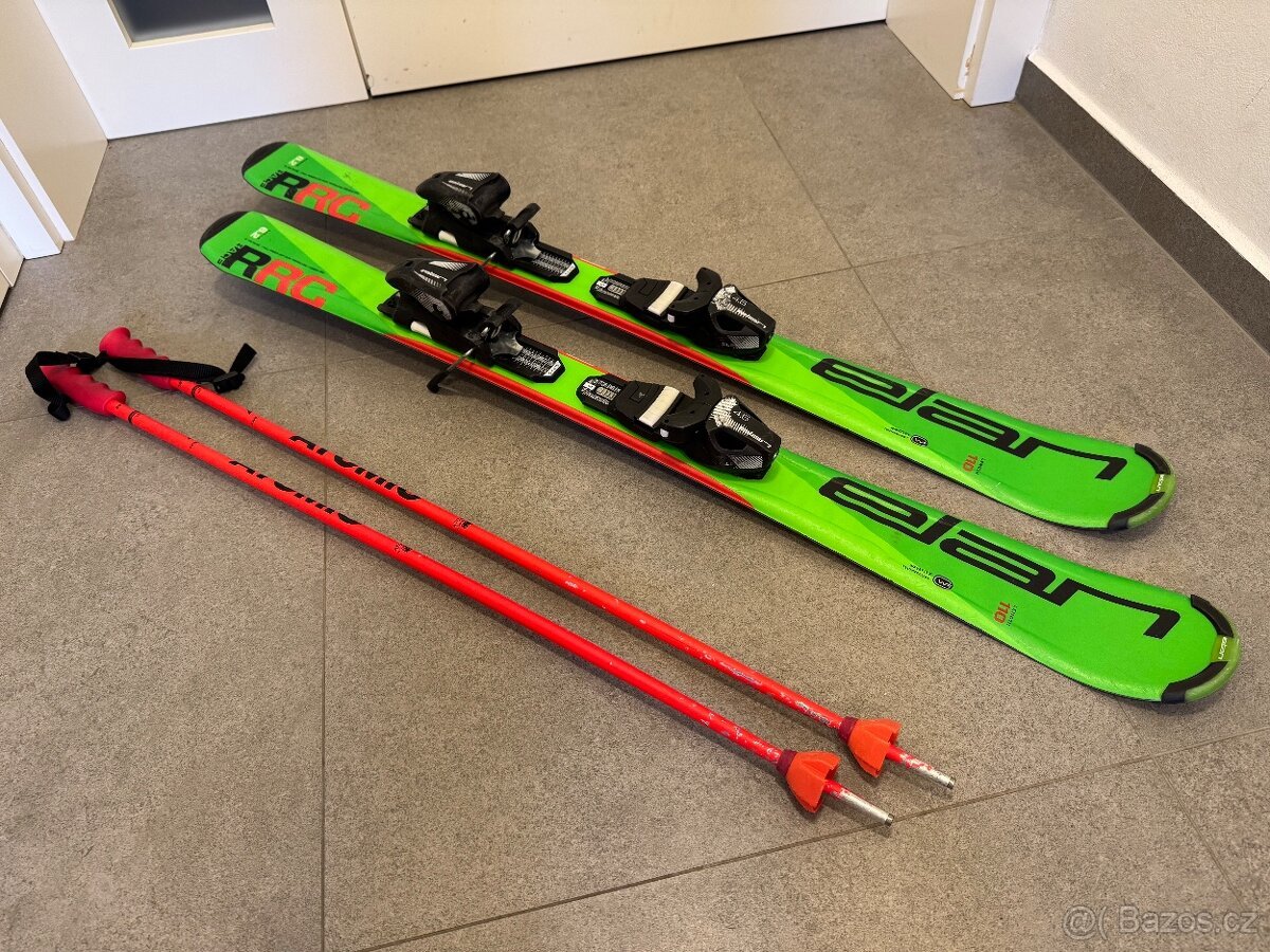 Dětské lyže Elan RCC 110cm, hole Atomic 95cm
