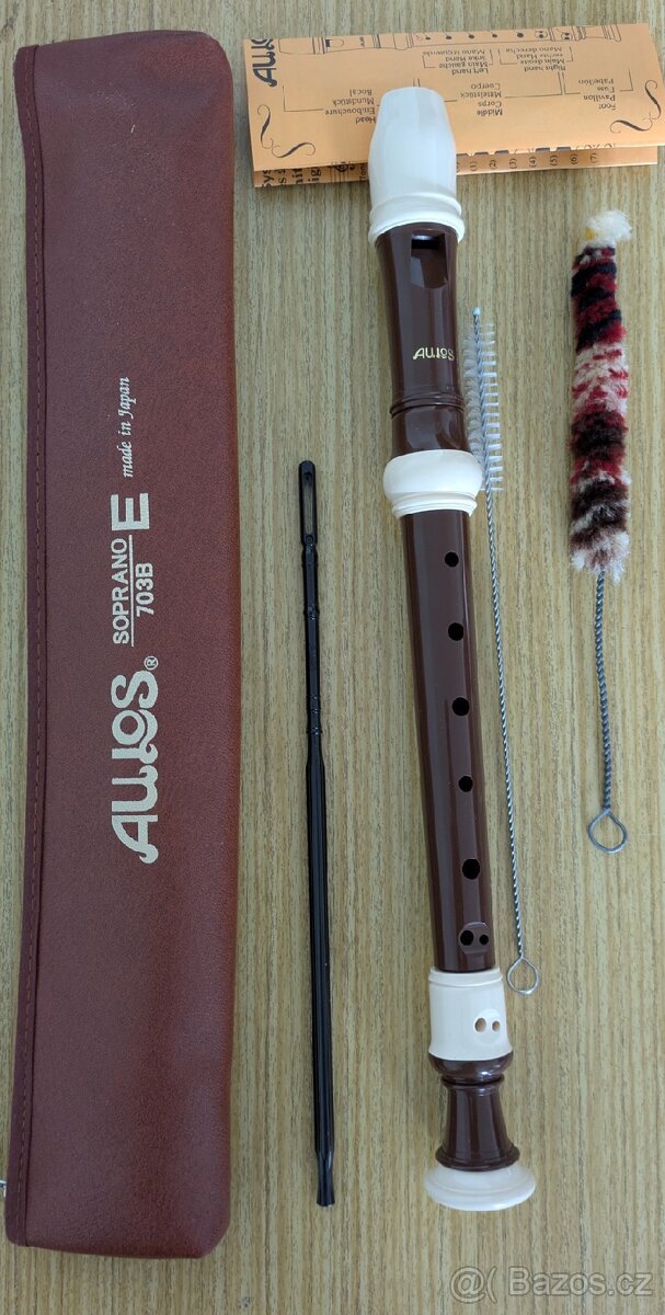 Zobcová flétna Aulos Soprano 703B – made in Japan