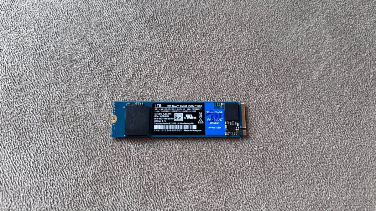 SSD WD Blue SN550 NVMe SSD 1TB (model WDS100T2B0C), M.2 2280