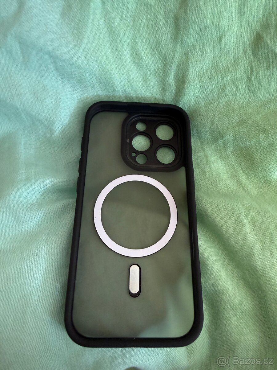 Kryt na iphone 16 pro - černý z ochranou fotoaparátů