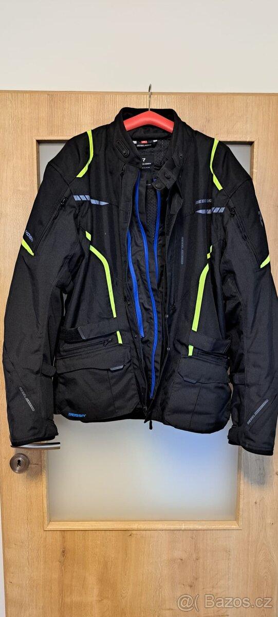 Bunda na motorku Rebelhorn Hiker III černo-fluo žlutá, 3XL