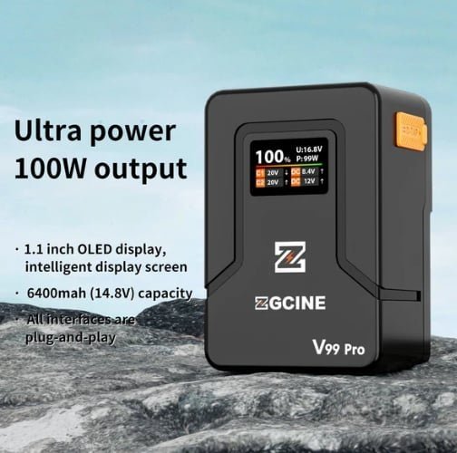 ZGCINE ZG-V99PRO V-Mount Baterie 99Wh,USB-C, foto,video, new