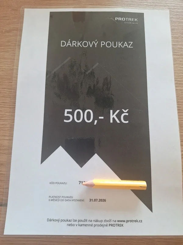 Dárkový poukaz na outdoor/sportovní shop