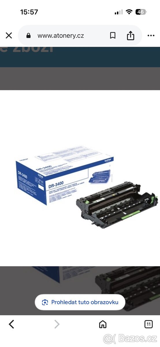 černá) Brother DR3400 - optická jednotka, black (černá