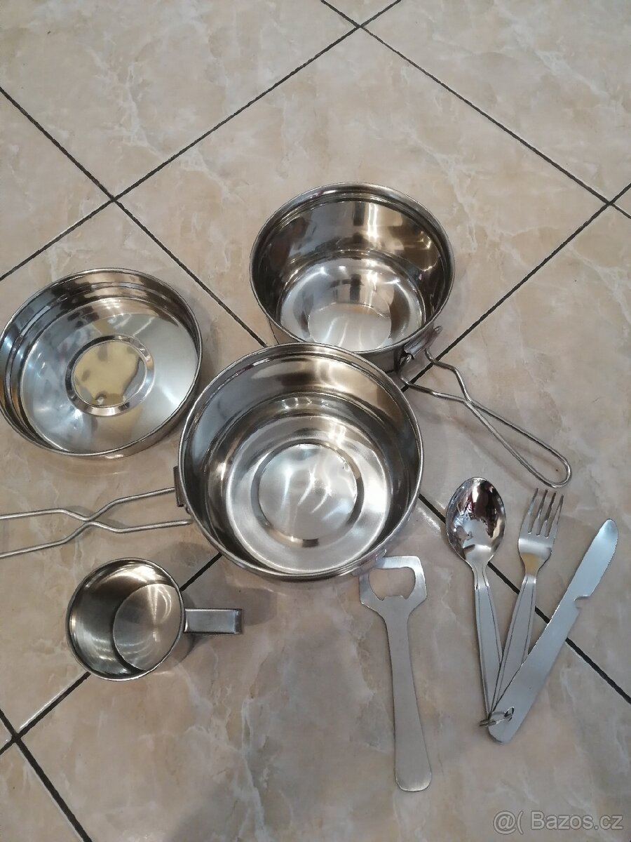 Kempingova kvalitní nerez sada 7dilu ešus atd