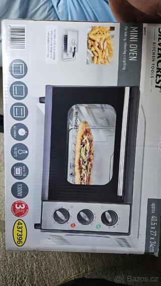 Mini trouba Silvercrest 1300W – Kompletní balení, jako nová