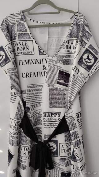 DÁMSKÉ ŠATY / DLOUHÁ TUNIKA JARO-LÉTO vel. 50/3xl