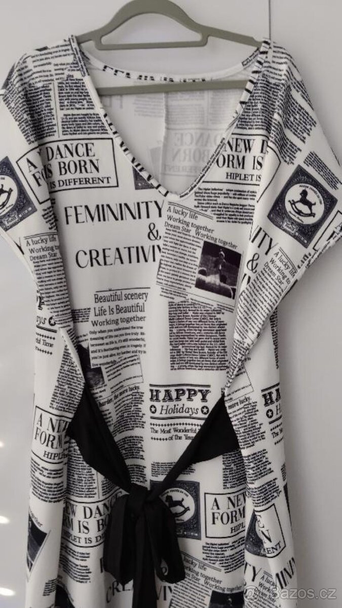 DÁMSKÉ ŠATY / DLOUHÁ TUNIKA JARO-LÉTO vel. 50/3xl