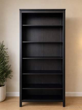 IKEA HEMNES knihovna / otevřená vitrína 80x197 cm černohnědá