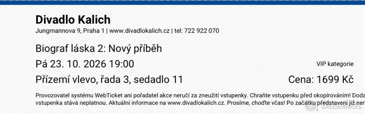 Muzikal Biograf lasky pokracovani