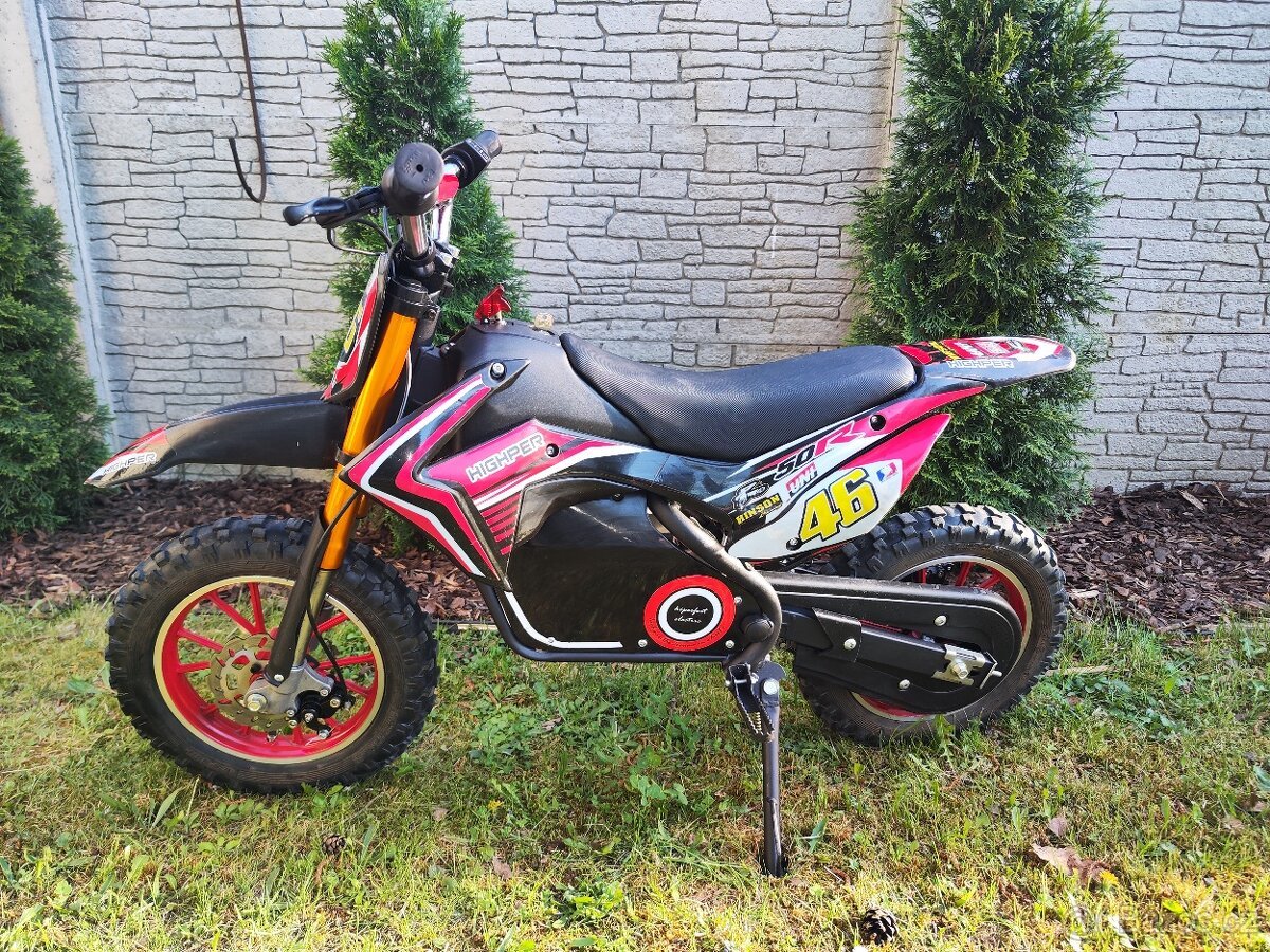 Minicross elektrická dětská motorka Highper 500w