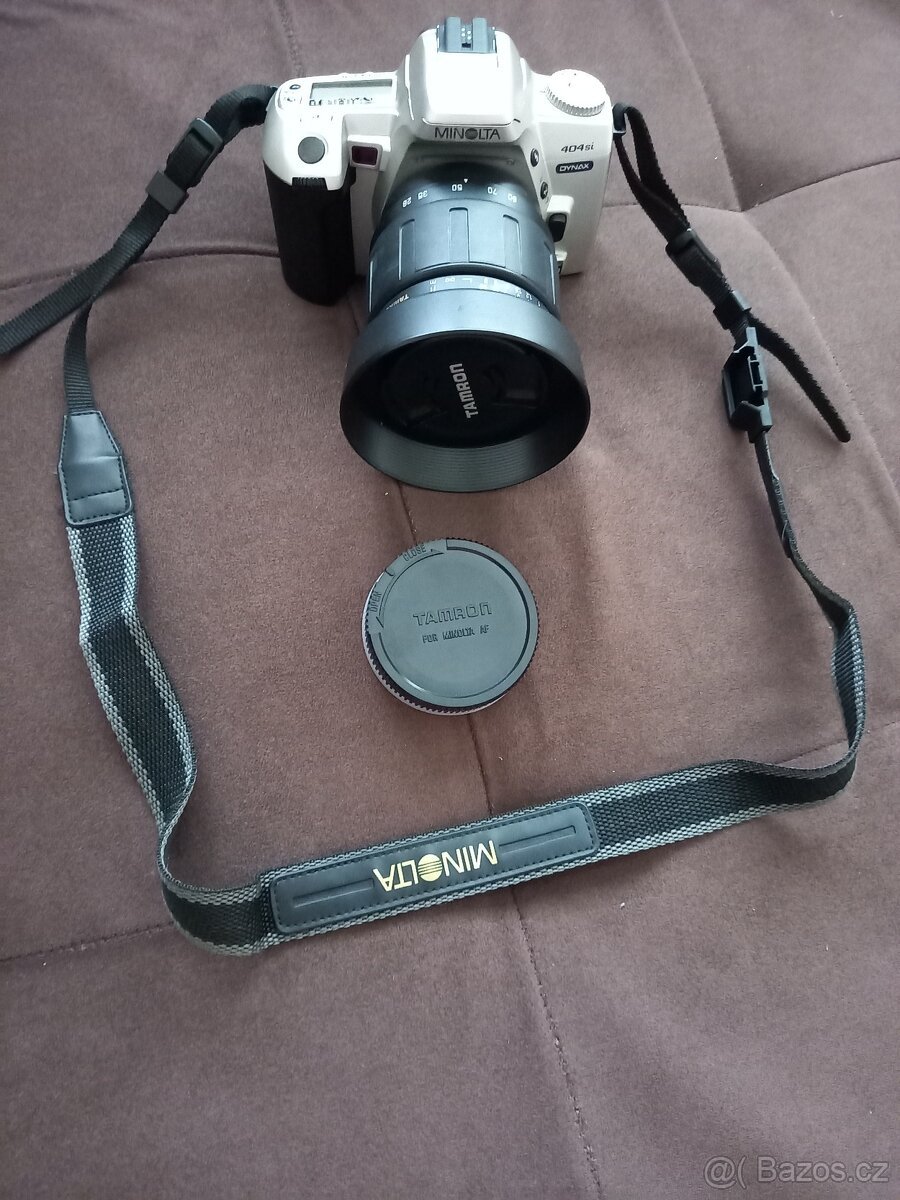 Minolta Dynax 404si + objektiv Tamron 28-80mm
