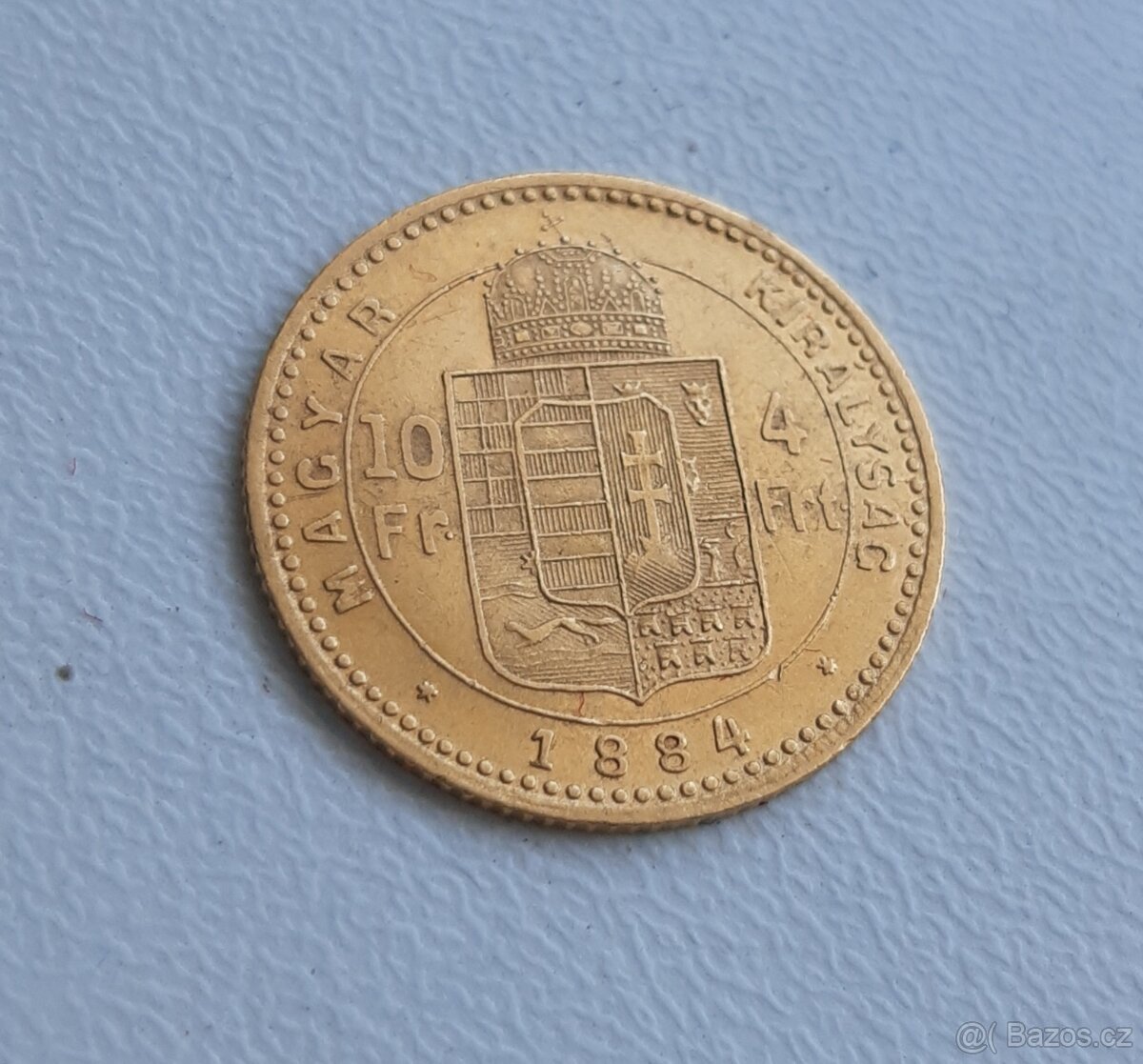 4 zlatník 1884 KB ,FJI, zlato 900/1000