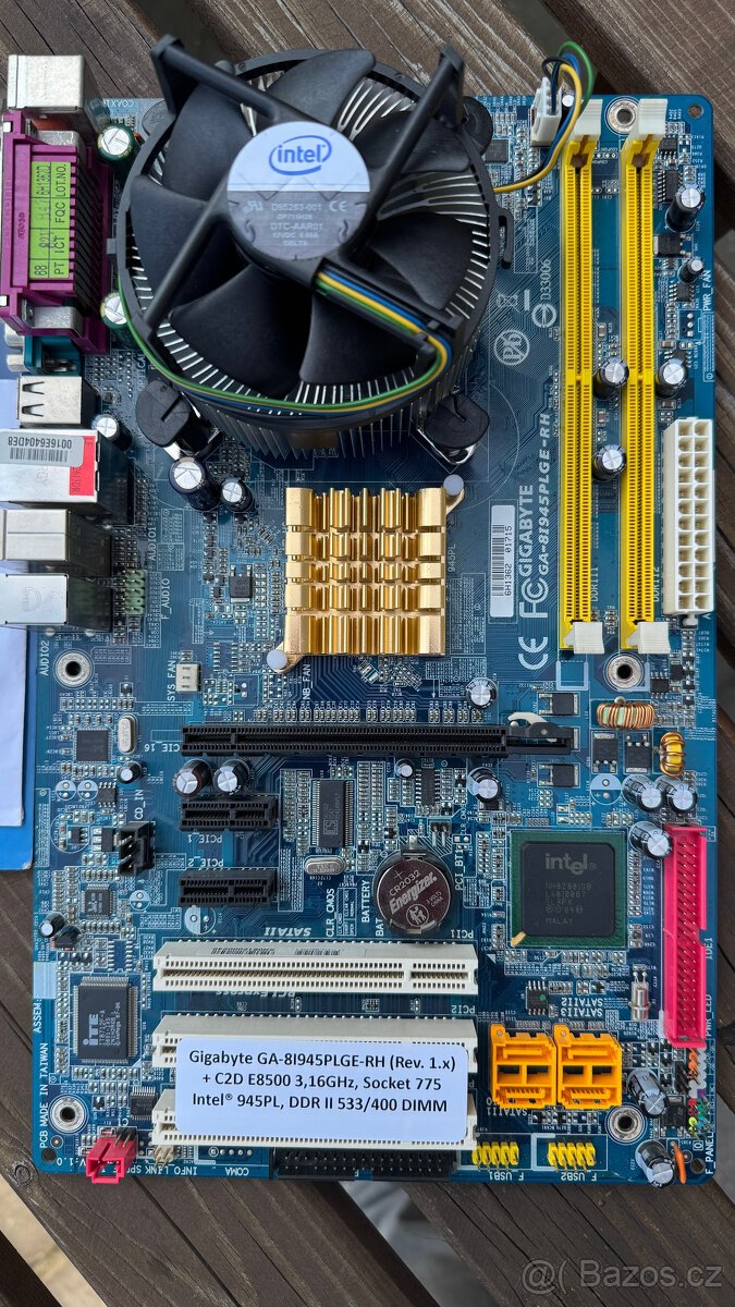 Gigabyte GA‑8I945PLGE‑RH (Rev. 1.x) + Intel Core 2 Duo E8500
