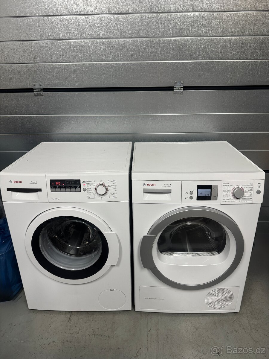 Bosch pračka a sušička 8kg, serie 8