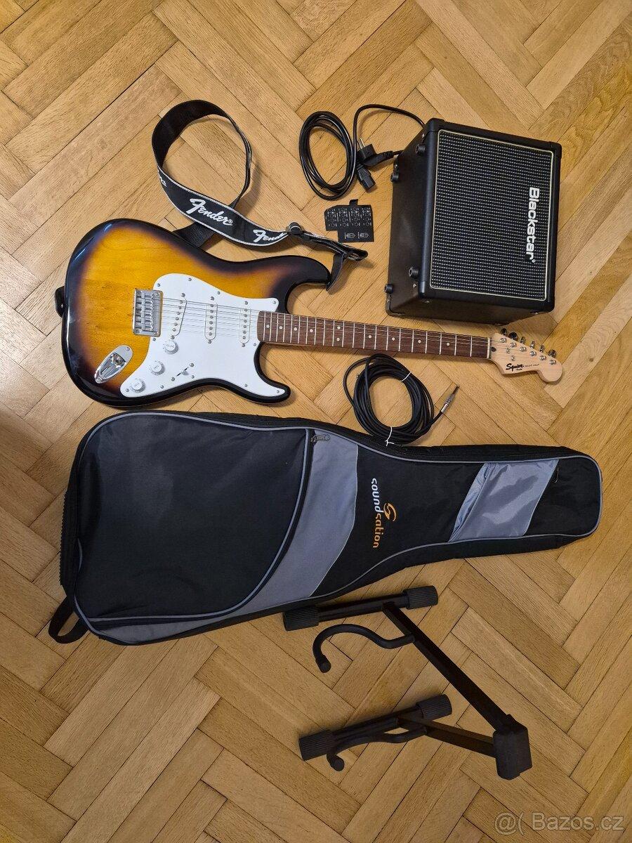 Kombo blackstar HT-1R+elektrická kytara fender squier