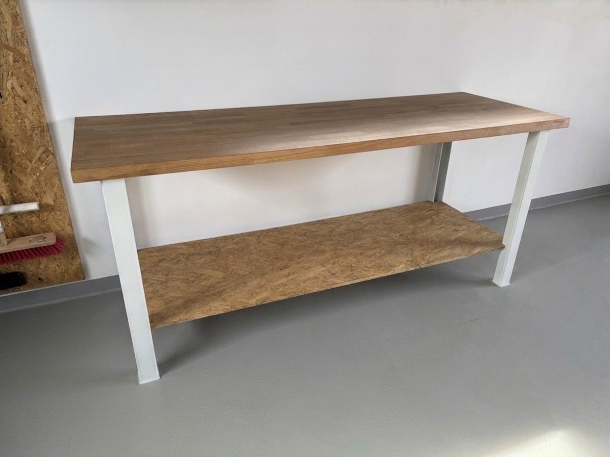 Dílenský ponk / stůl 200 × 70 cm – masivní deska 4 cm