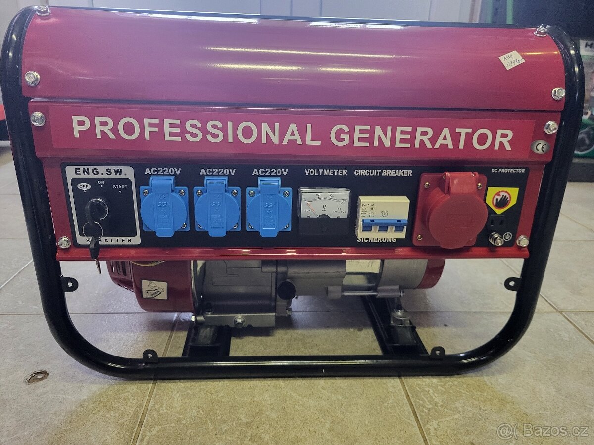 Elektrocentrála 220V/380W.3kW.Nová