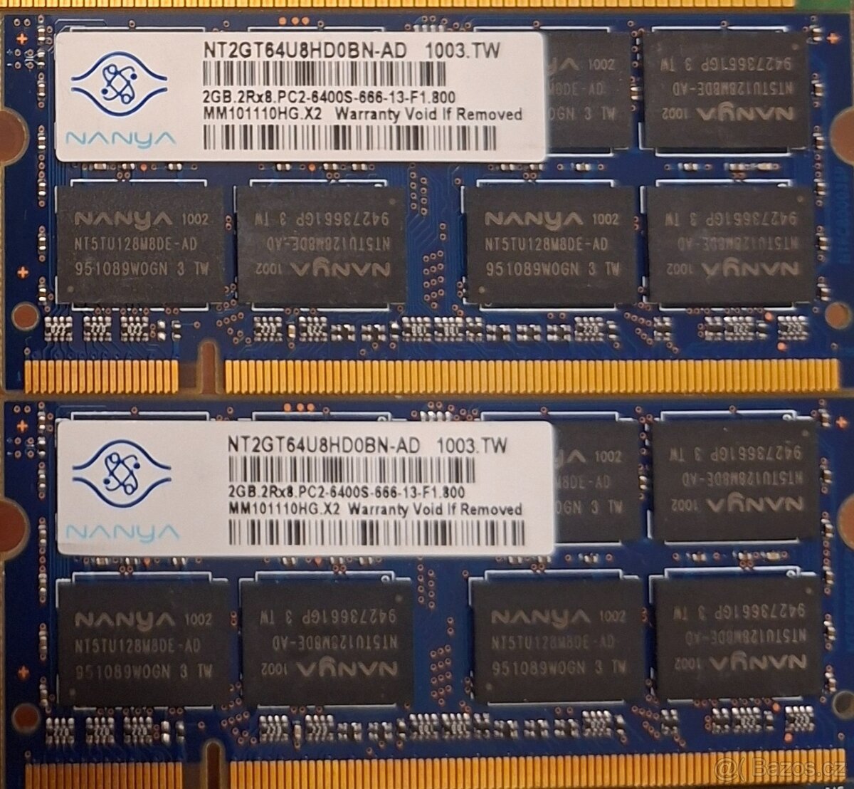 2x RAM Nanya DDR2 2GB NT2GT64U8HD0BN-AD -