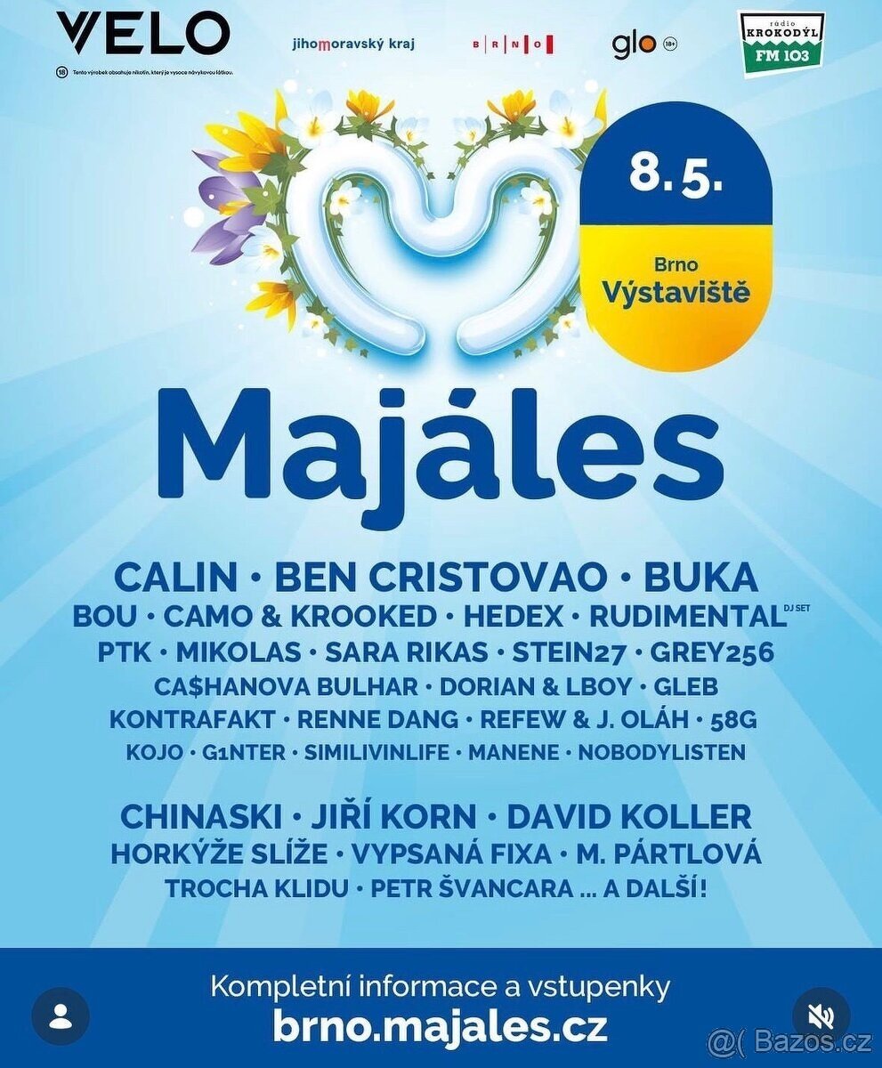 Prodám lístek na brněnský majales