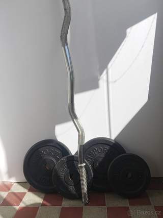 Litinové kotouče 30kg+EZ osa