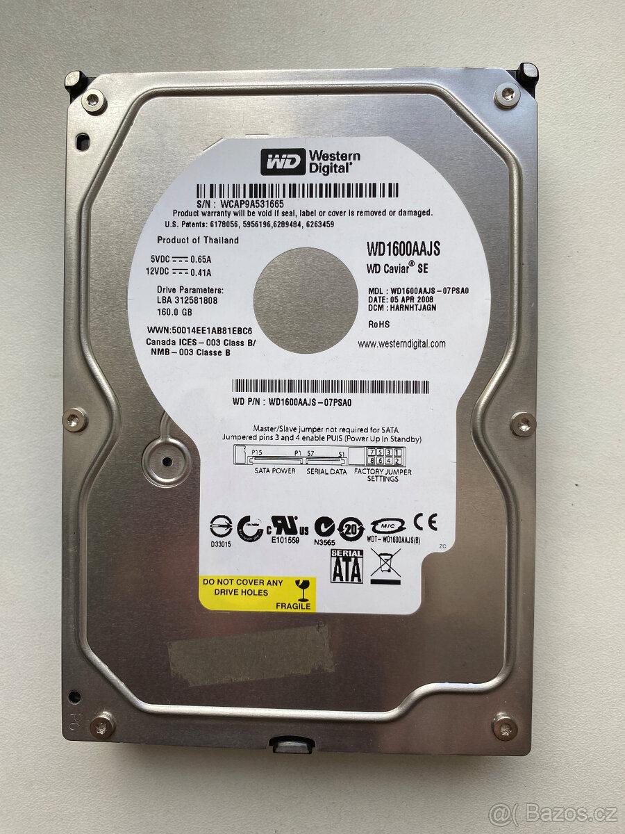 Western Digital 160 GB HDD – skvělý na zálohu