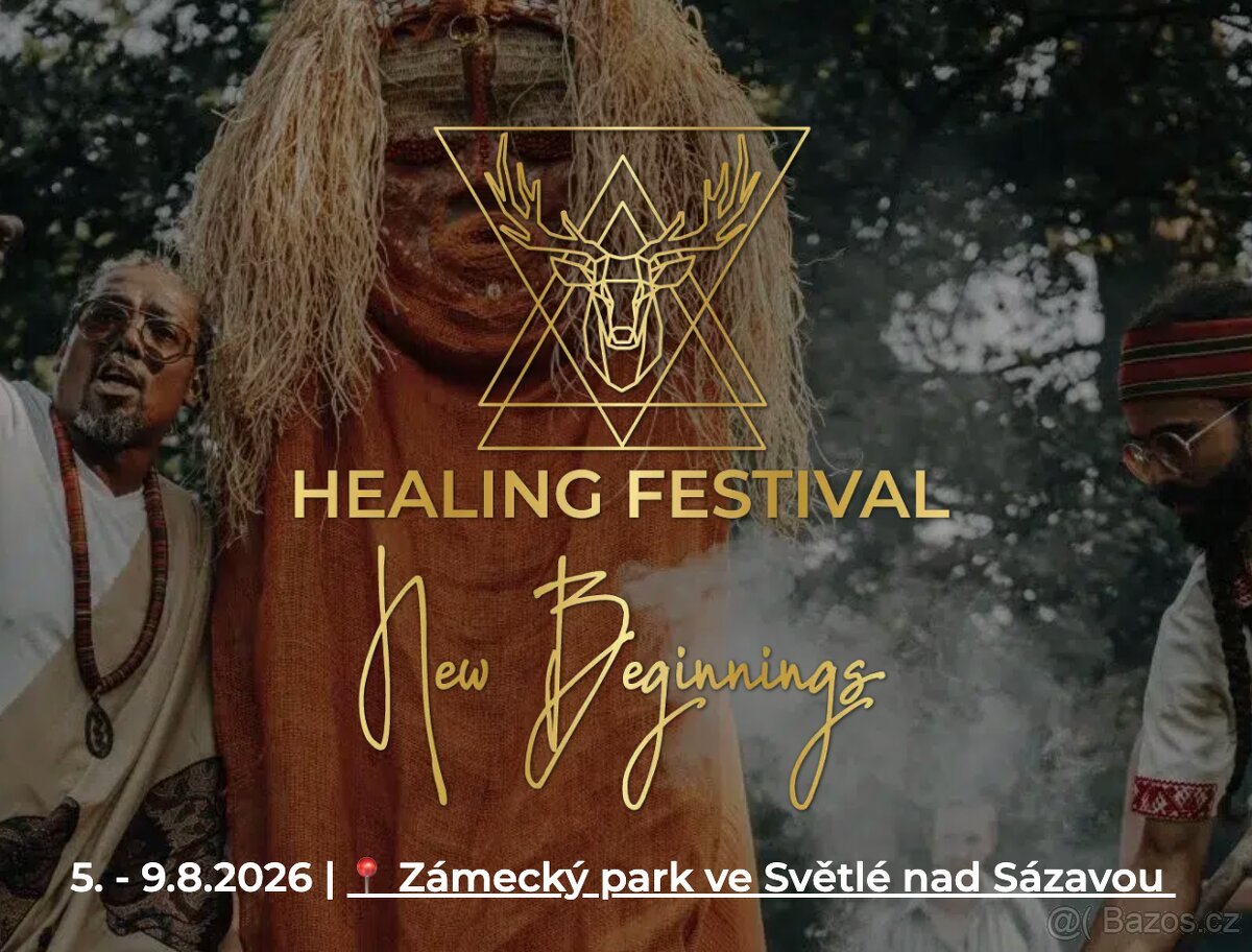 2x5 denní vstupenku na Healing festival 5. - 9.8.2026