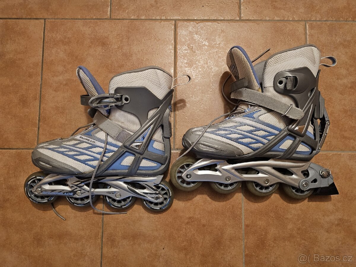 IN-LINE BRUSLE ROLLERBLADE, KOLEČKOVÉ BRUSLE vel.42
