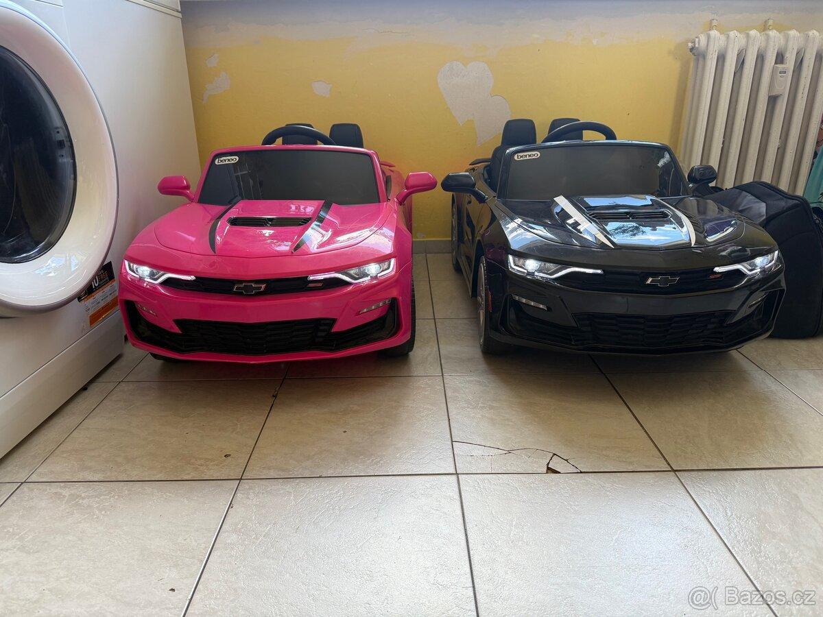 Elektrické autíčka 2x Chevrolet Camaro, černé, růžové