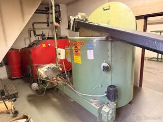 Kotel na štěpku, piliny, biomasu 110 kW kompletní sestava