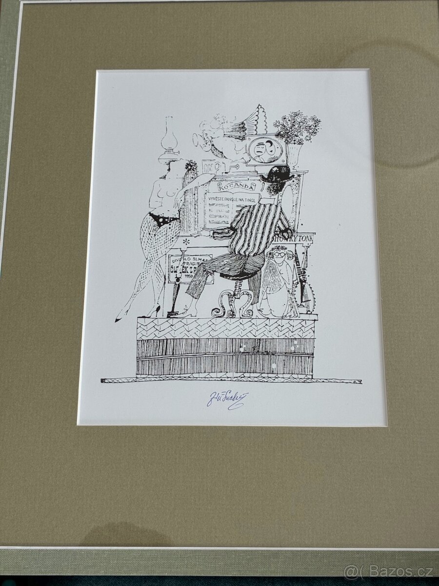 Jiří Suchý.Originální obrázky od pana Suchého.